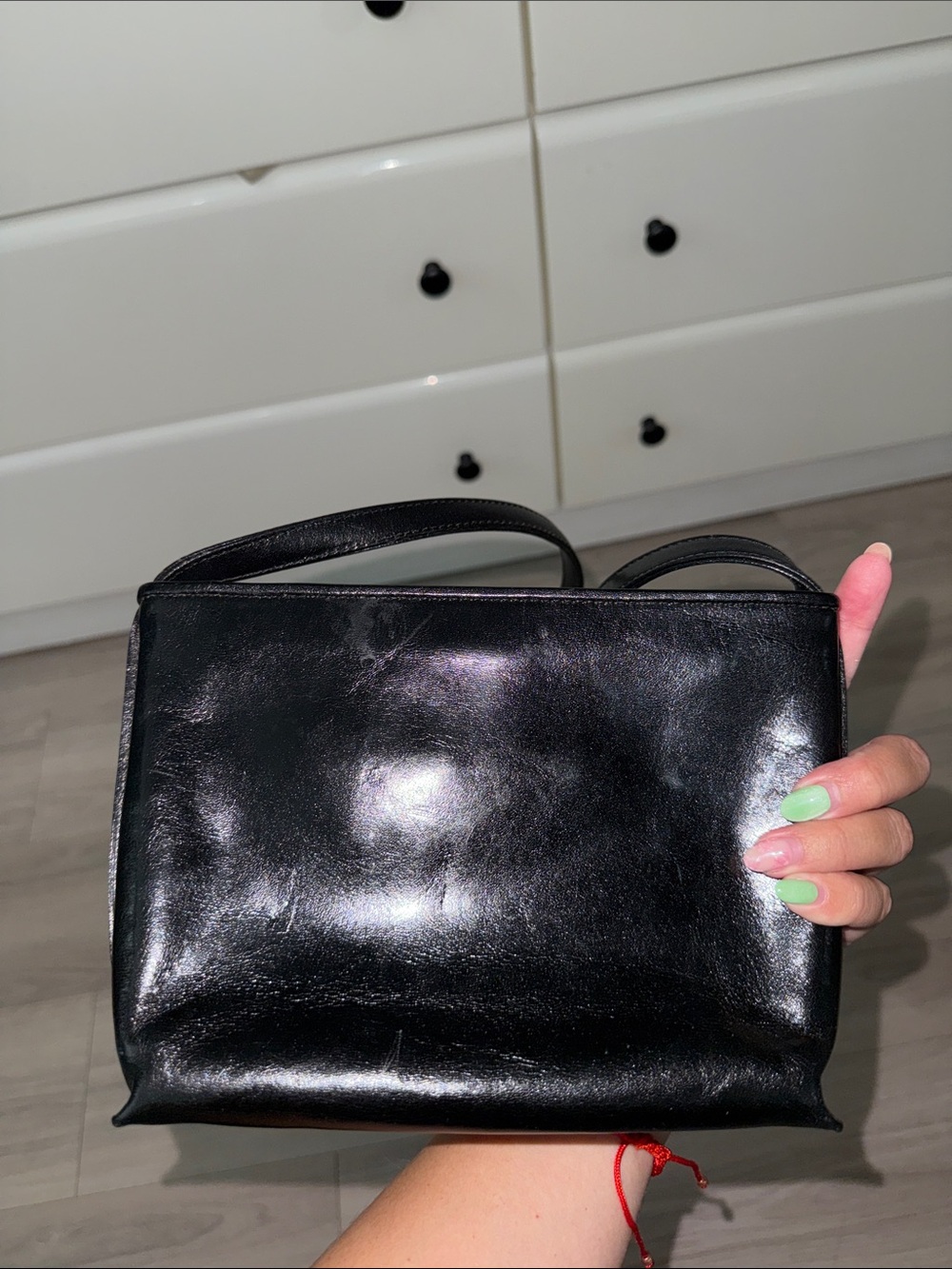 Monsac Black Leather Crossbody Bag - Picture 5 of 5
